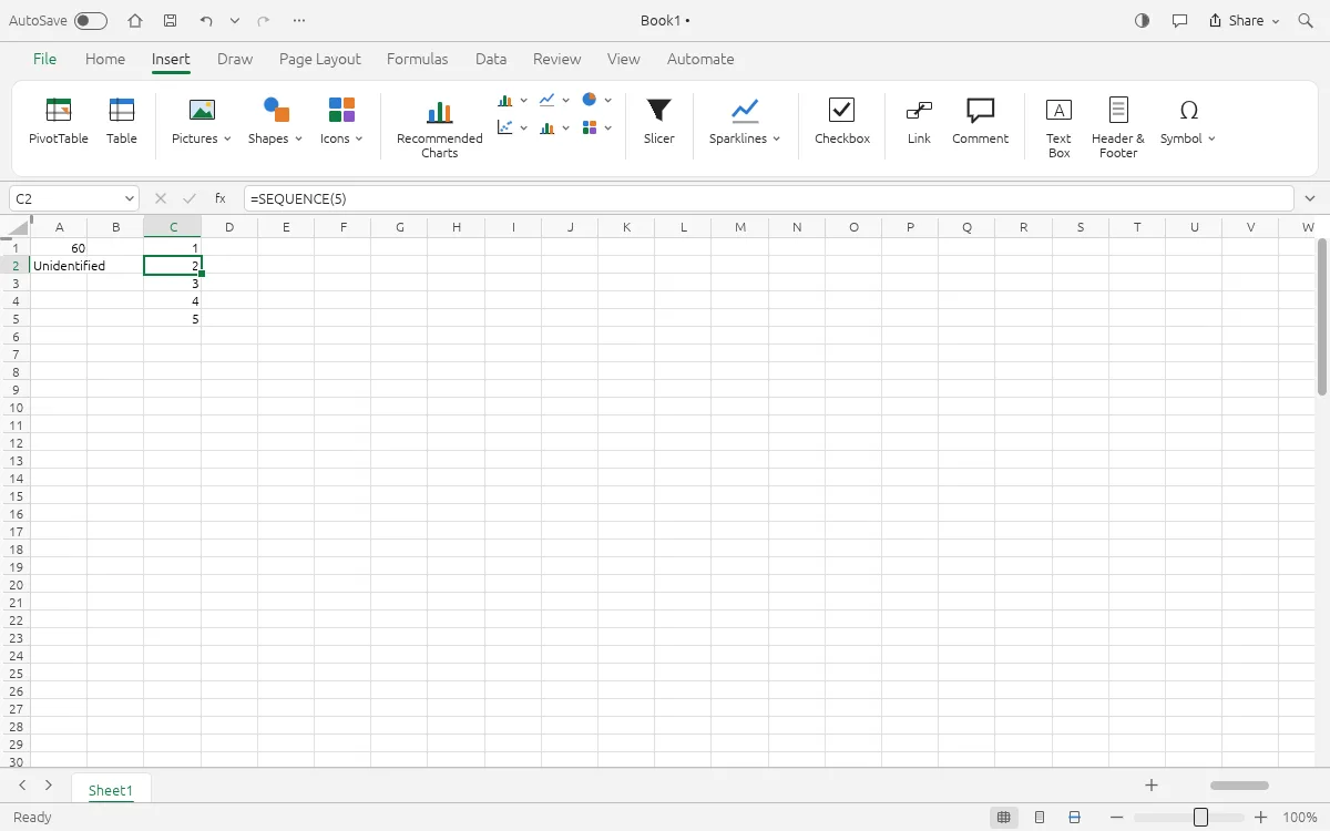 GridCraft Name Box and formula bar with a dynamic array spilling down a column
